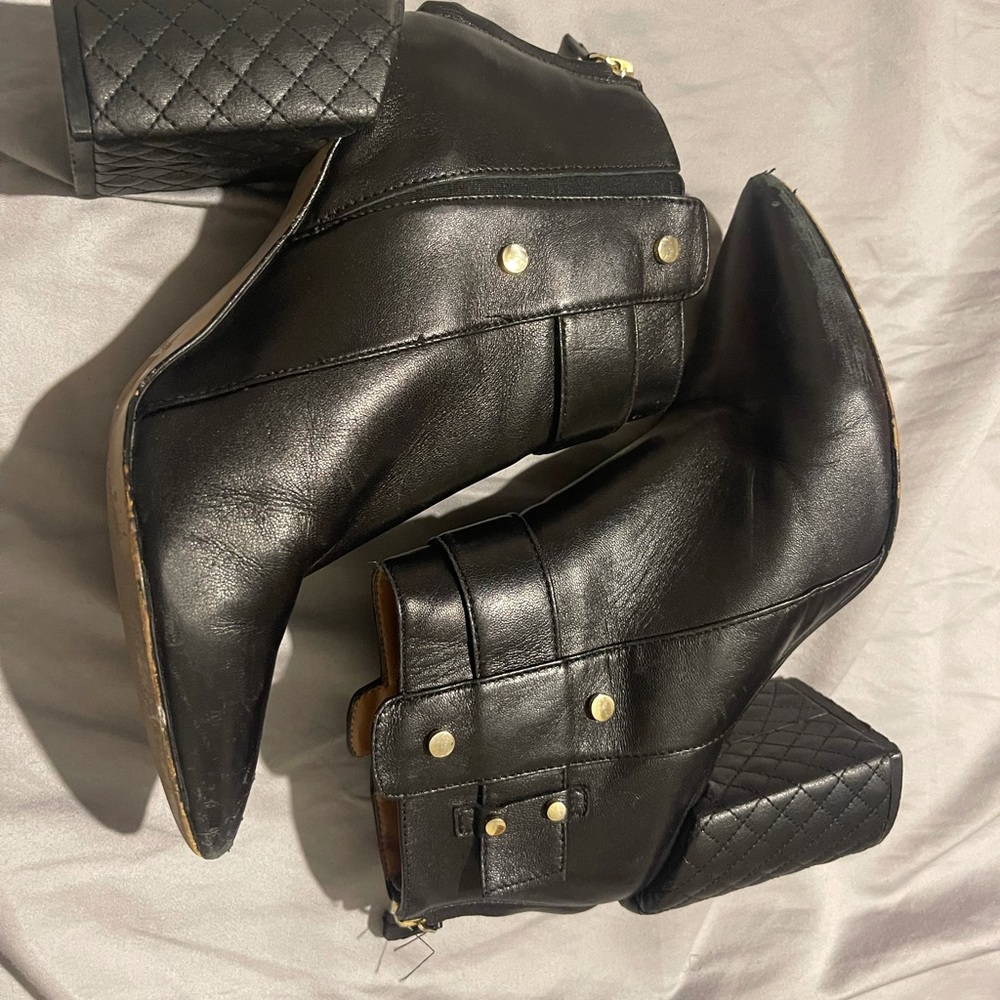 BCBG Max Azria goat leather black bootie